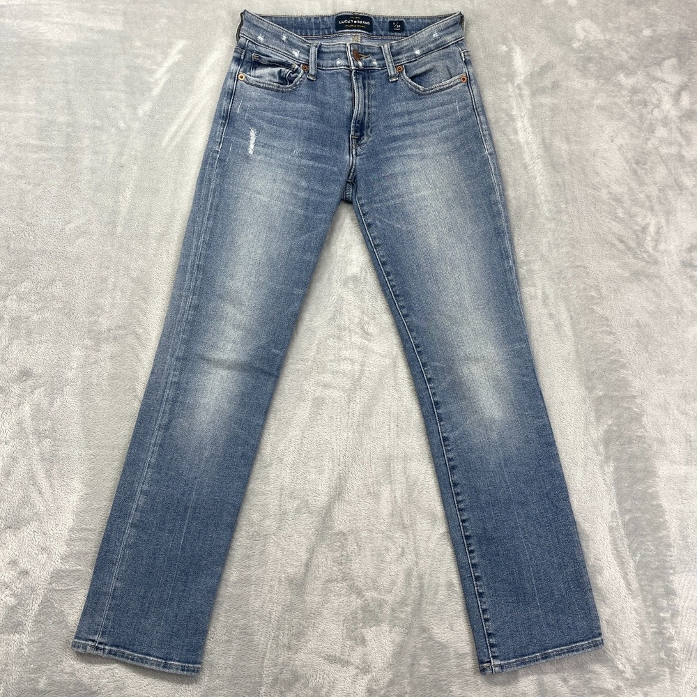Lucky Brand Sweet Straight‎ Ankle Jeans Women 2/26 (27x29) Blue Denim Outdoor